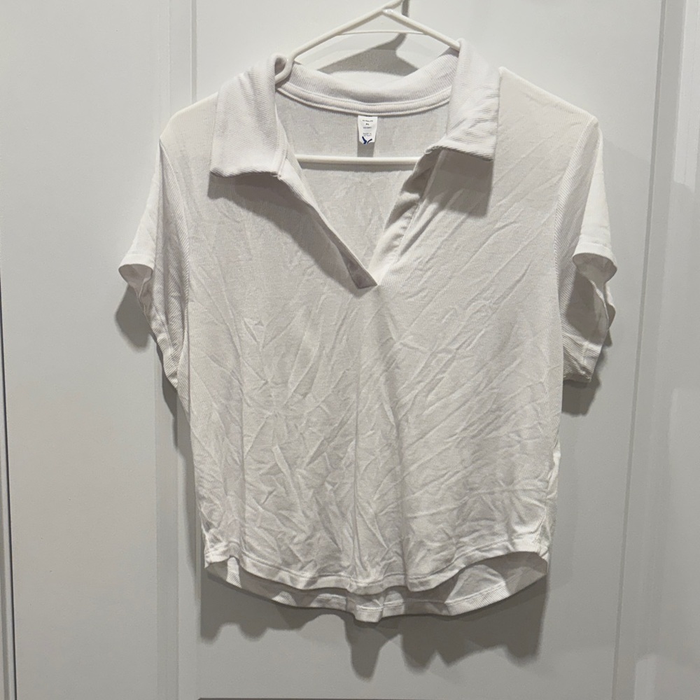 White Women's Polo Top